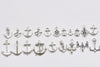 Antique Bronze/Silver Anchor Rudder Nautical Charms Pendants Mixed Style