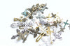 Antique Bronze/Silver Cross Charms Pendants Mixed Style