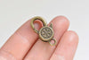 10 pcs Antiqued Bronze/Silver Snowflake Lobster Clasps 14x25mm