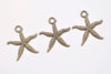 20 pcs Antique Bronze Ocean Starfish Sea Star Charms 26x28mm