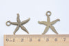 20 pcs Antique Bronze Ocean Starfish Sea Star Charms 26x28mm
