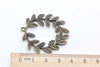 10 pcs of Antique Bronze/Silver/Gold Olive Leaf Wreath Charms Pendants 38x38mm