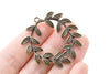 10 pcs of Antique Bronze/Silver/Gold Olive Leaf Wreath Charms Pendants 38x38mm