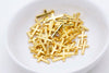 50 pcs Shiny Gold Flat Back Cross Charms 9x19mm A6990