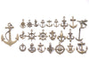 Antique Bronze/Silver Anchor Rudder Nautical Charms Pendants Mixed Style