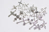 Antique Bronze/Silver Cross Charms Pendants Mixed Style