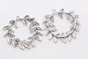 10 pcs of Antique Bronze/Silver/Gold Olive Leaf Wreath Charms Pendants 38x38mm
