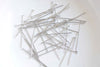 100 pcs Flat Headpin Jewelry Making Silver/Platinum/14K/18K Gold/Rose Gold 20mm/25mm/30mm/50mm