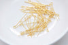 100 pcs Eye Pins Jewelry Making Silver/Platinum/14K/18K Gold/Rose Gold 20mm/25mm/30mm/50mm