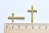 30 pcs Shiny Gold Blank Cross Embellishment Stamping No Loop A7971