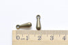 50 pcs of Antique Bronze/Silver 3D Teardrop Drop Charms 4x13mm