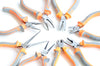 Round Flat Nose Wire-Cutter Jewelry Pliers Orange Handle Tool for Wire Working