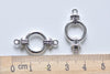 20 pcs of Antique Silver Round Rope Connectors Charms 12x25mm A7574