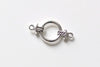 20 pcs of Antique Silver Round Rope Connectors Charms 12x25mm A7574