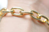 6.6ft (2m) Gold Tone Aluminium Oval Cable Chain With Unsoldered Links 9.5x15mm A6187