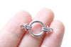 20 pcs of Antique Silver Round Rope Connectors Charms 12x25mm A7574