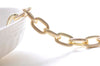 6.6ft (2m) Gold Tone Aluminium Oval Cable Chain With Unsoldered Links 9.5x15mm A6187