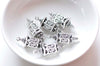 6 pcs of Antique Silver 3D Filigree Lantern Pendant Charms 12x35mm A7397