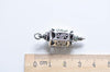 6 pcs of Antique Silver 3D Filigree Lantern Pendant Charms 12x35mm A7397
