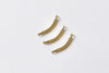 100 pcs Raw Brass Curved Connecting Rod Bar Link Jewelry Connector 13mm A3392