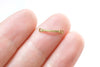 100 pcs Raw Brass Curved Connecting Rod Bar Link Jewelry Connector 13mm A3392