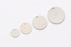 20 pcs Stainless Steel Round Flat Blank Disc Charms 6mm-12mm