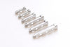 10 pcs Stainless Steel Brooch Back Bar Pins 14mm/17mm/19mm/25mm/32mm