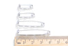 10 pcs Stainless Steel Brooch Back Bar Safety Pins 17mm/20mm/25mm/32mm/40mm