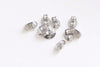 50 pcs Stainless Steel Butterfly Backs Backings Earnuts Earring Stoppers 4.5x6mm