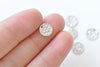 20 pcs Stainless Steel Textured Disc Charms 8mm