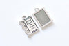 20 pcs Antique Silver Story Book Charms 12x18mm A404