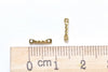 100 pcs Raw Brass Twisted Rod Connecting Bar Link Jewelry Connector 8mm A557