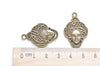 10 pcs of Antique Bronze Halloween Lady Mask Charms 20x31mm A1347