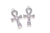 Antique Bronze/Silver/Patina Ankh Cross Egyptian Charms Set of 20