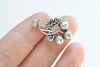 10 pcs Antique Silver Small Pinecones Acorns Charms