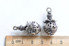 6 pcs Antique Silver 3D Filigree Lantern Lamp Pendant Charms 13x28mm A2476