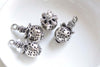 6 pcs Antique Silver 3D Filigree Lantern Lamp Pendant Charms 13x28mm A2476