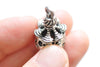 6 pcs Antique Silver 3D Filigree Lantern Lamp Pendant Charms 13x28mm A2476