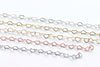3.3 ft (1m) Anti Tarnish Heart Chain Soldered Links 3x4.3mm