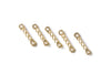 100 pcs Raw Brass Twisted Rod Connecting Bar Link Jewelry Connector 8mm A557