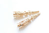 50 pcs Iron Filigree Cone Long Bead Caps 8x41mm Antique Bronze/Copper/Silver/Platinum/Light Gold/Gold
