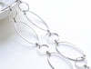 3 ft (90cm) Platinum Round Oval Link Loops Chain A4337