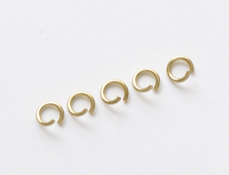 200pcs Raw Brass Jump Rings 3mm/4mm/5mm/6mm/7mm/8mm/9mm/10mm/12mm