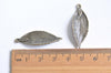 Antique Bronze Leaf Charms Jewelry Supplies 13x35mm Set of 10 A5284