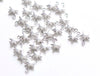 Antique Silver Puffy Star Charms Blank Charms 7mm Set of 40 pcs A7261