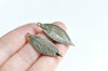 Antique Bronze Leaf Charms Jewelry Supplies 13x35mm Set of 10 A5284