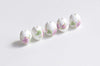 10 pcs of Hand Painted Oval Ceramic Beads 10x14mm A8684