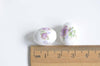 10 pcs of Hand Painted Oval Ceramic Beads 10x14mm A8684