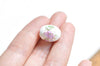 10 pcs of Hand Painted Oval Ceramic Beads 10x14mm A8684
