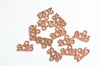 50 pcs New Year 2025 Charms Shiny Gold/Antique Silver/Antique Bronze